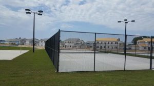 10 Ft Tall Vinyl Coated Chain Link for New Tennis Court at Eglin AFB